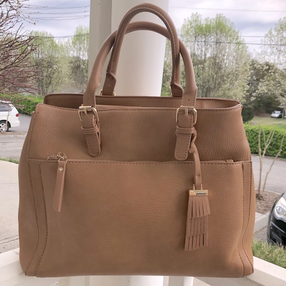 Miztique classic top handle Nude purse bag